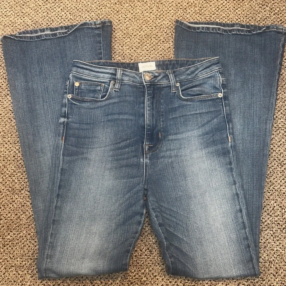 Hudson Jeans Women 28 Blue High Rise Flare Leg Stretch Denim Medium Wash 5890